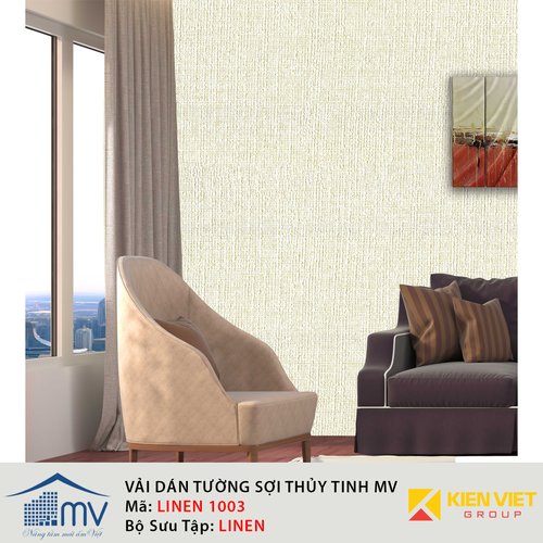 Vải sợi thủy tinh dán tường MV LINEN 1003