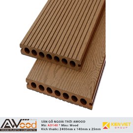 Sàn gỗ nhựa ngoài trời Awood AD140x24mm Wood