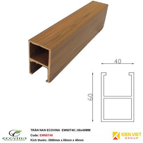 Trần nan Ecovina EW60T40 | 60x40mm