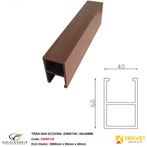 Trần nan Ecovina EW60T40 | 60x40mm