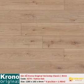 Sàn gỗ Krono Variostep Classic 4274 Native Oak | 8mm