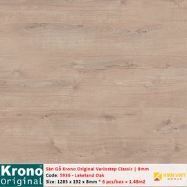Sàn gỗ Krono Variostep Classic 5936 Lakeland Oak | 8mm