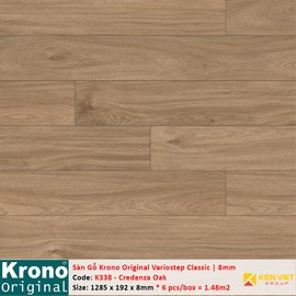 Sàn gỗ Krono Variostep Classic K338 Credenza Oak | 8mm