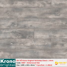 Sàn gỗ Krono Variostep Classic K407 Ashenwood Oak | 8mm