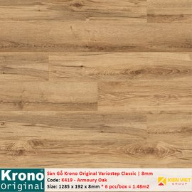 Sàn gỗ Krono Variostep Classic K419 Armoury Oak | 8mm