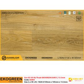 Sàn gỗ Sồi kỹ thuật Ekogreen E6803 Oak Smouldered Rustic | 13.5mm
