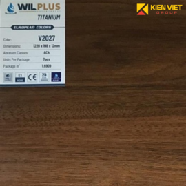 Sàn gỗ công nghiệp Wilplus Titanium V2027 | 12mm 
