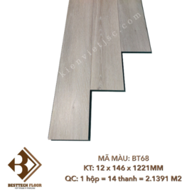 Sàn gỗ công nghiệp Besttech Floor BT68 | 12x146x1221mm   