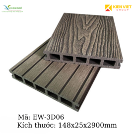 Sàn gỗ ngoài trời 3D EW-3D06| 148x25x2900mm 