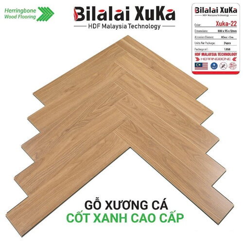 Sàn gỗ xương cá BILALAI XUKA 12mm XUKA22