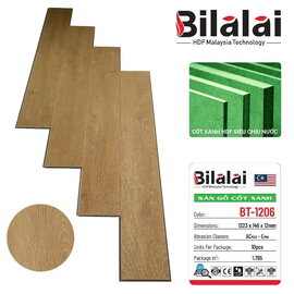 Sàn gỗ công nghiệp BILALAI cốt xanh BT-1206
