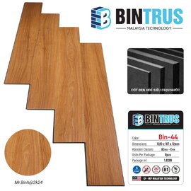 Sàn gỗ Bintrus cốt đen vân sần - BIN44