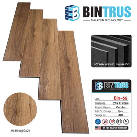 Sàn gỗ Bintrus cốt đen vân sần - BIN66