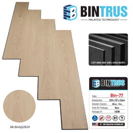 Sàn gỗ Bintrus cốt đen vân sần - BIN77