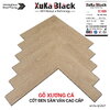 Sàn gỗ Xuka Black xương cá vân sần XC669
