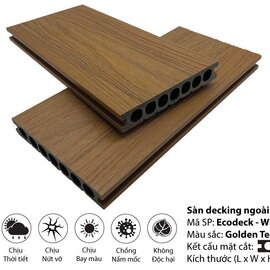 Gỗ nhựa ngoài trời Inovar Ecodeck WED1079