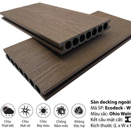 Gỗ nhựa ngoài trời Inovar Ecodeck WED1022