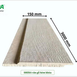 Shera vân gỗ có hèm bản 150mm