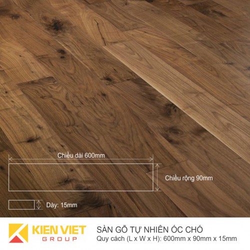 Sàn gỗ tự nhiên óc chó 600x15mm
