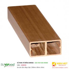 Thanh định hình mỏng 80x40mm Biowood S4SI08040