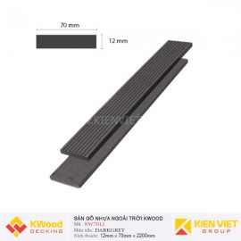 Sàn gỗ ban công ngoài trời Kwood KW70x12 Dark Grey