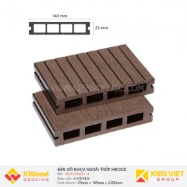 Sàn gỗ bể bơi ngoài trời Kwood KW140x25-4 Coffee