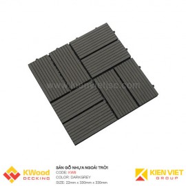 Vỉ gỗ nhựa 30x30 Dark Grey 8 nan