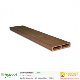 Gỗ ốp trần, tường 68x16mm Biowood CL06816
