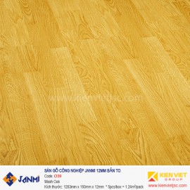 Sàn gỗ Janmi O39 Wash Oak | 12mm  bản to
