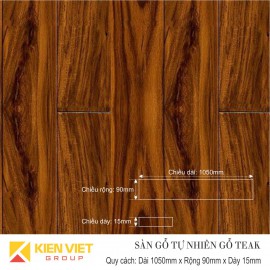 Sàn gỗ tự nhiên Teak 1050x15mm