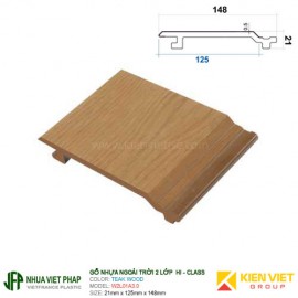 Tấm ốp gỗ nhựa PE ngoài trời 02 lớp Hi-class màu vàng gỗ W2L01A3.0