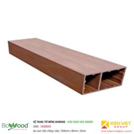 Thanh định hình mỏng 80x50mm Biowood S4SI08050