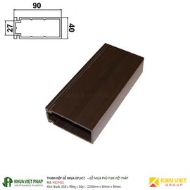 Thanh hộp gỗ nhựa phủ phim Việt Pháp Gplast H03F001 | 40x90mm