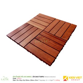 Sàn gỗ ngoài trời LAVIE BAMBOO KEMPAS 300F4 sàn dạng vỉ
