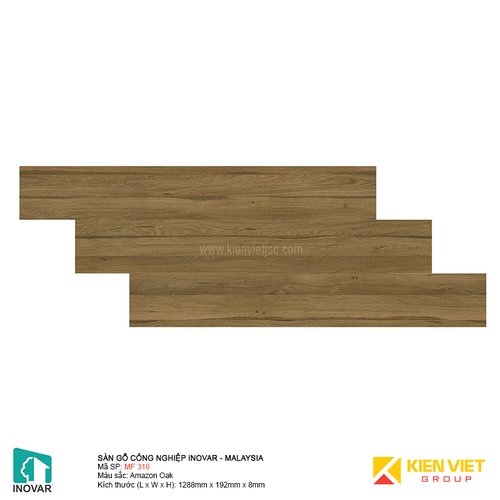 Sàn gỗ công nghiệp Inovar - Malaysia MF316 Amazon Oak | 8mm