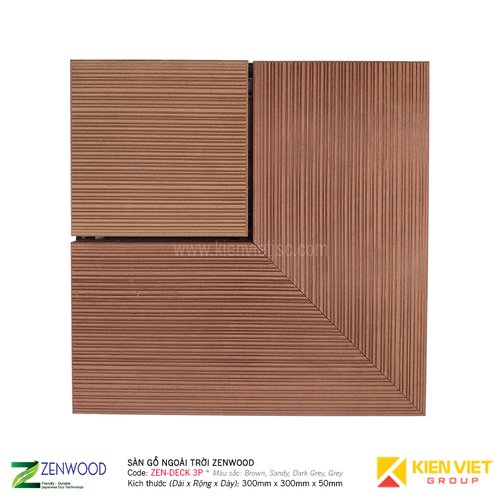 Sàn gỗ ngoài trời Zenwood ZEN-DECK 3P | 300X300mm