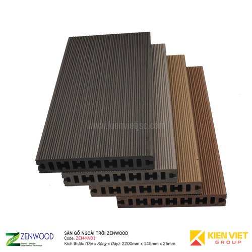 Sàn gỗ ngoài trời Zenwood ZEN-KV01 | 145x25mm