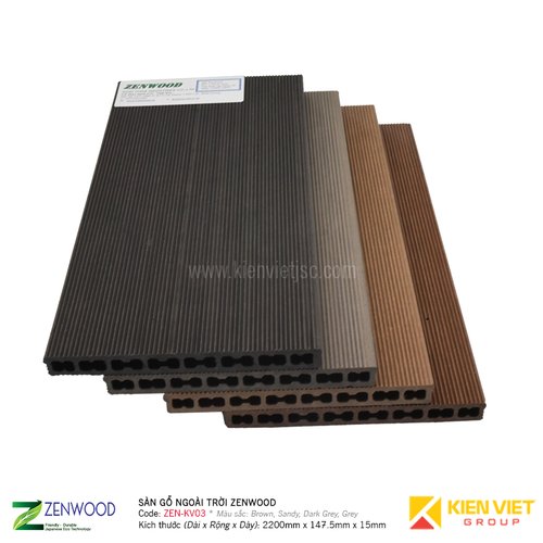 Sàn gỗ ngoài trời Zenwood ZEN-KV03 | 147.5x15mm