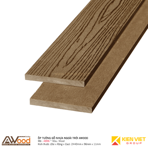 Ốp tường gỗ nhựa ngoài trời Awood AB96x11m Wood