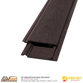 Ốp tường gỗ nhựa ngoài trời Awood WG148x21mm 3D Socola