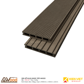 Sàn gỗ nhựa ngoài trời Awood HD140x22mm Coffee