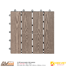 Vỉ gỗ lót sàn gỗ nhựa ngoài trời AWood DT01 WG Coffee