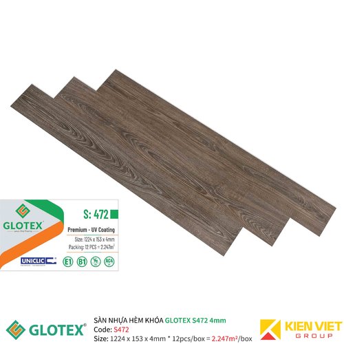 Sàn nhựa hèm khóa GLOTEX S472 | 4mm