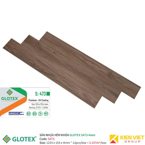 Sàn nhựa hèm khóa GLOTEX S473 | 4mm