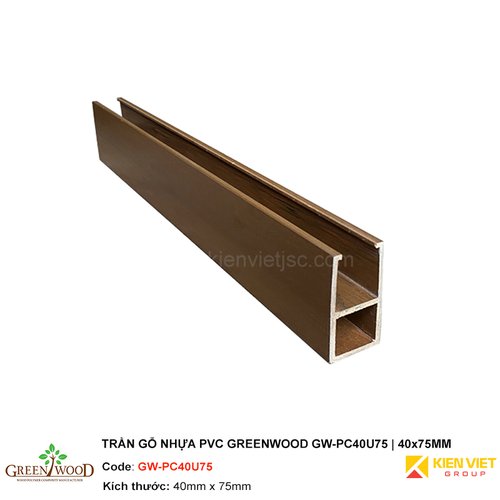 Trần gỗ nhựa PVC Greenwood GW-PC40U75 | 40x75mm
