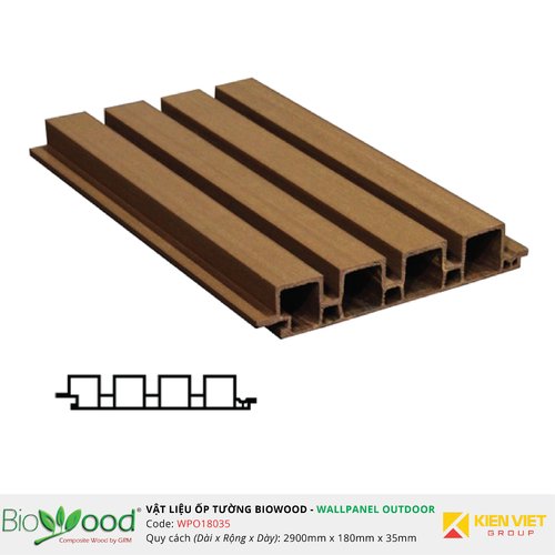 Gỗ ốp tường 180x35mm Biowood WPO18035