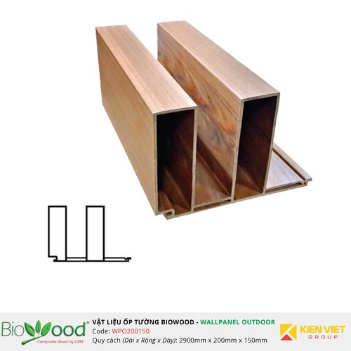Gỗ ốp tường 200x150mm Biowood WPO200150