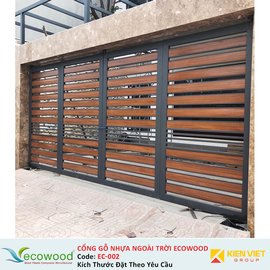 Cổng gỗ nhựa ngoài trời Ecowood EC-002. Thanh 100x25
