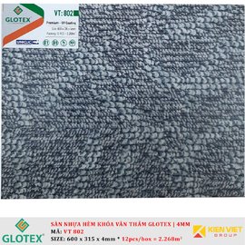 Sàn nhựa hèm khóa vân thảm GLOTEX VT802 | 4mm