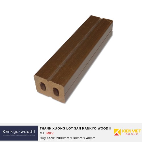 Thanh xương lót sàn ngoài trời Kankyo-wood II MKV-4030S-NA | 30x40mm